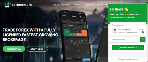 Dominion Options live chat.