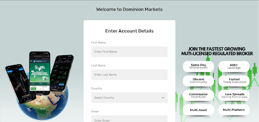 Dominion Options registration