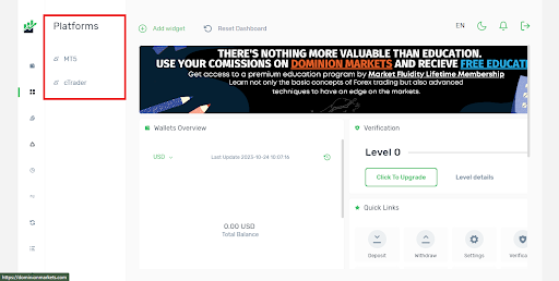 Dominion Options Platforms Offered